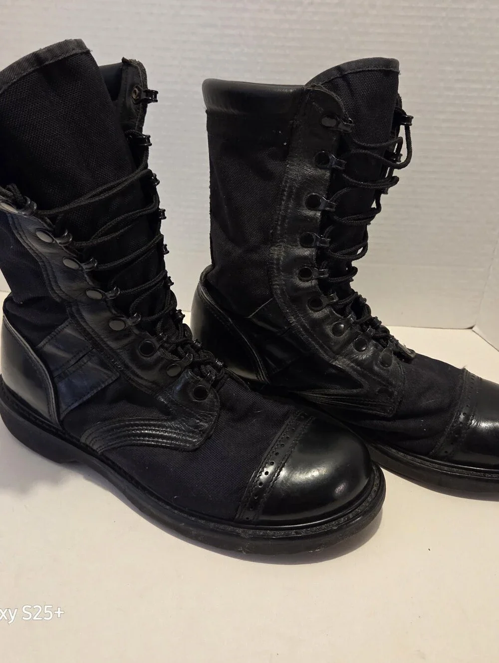 VINTAGE CORCORAN JUNGLE PARATROOPER BOOTS, NYLON MARAUDER MENS 11